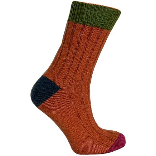 Merinostrømper Lime Orange Str  39 42