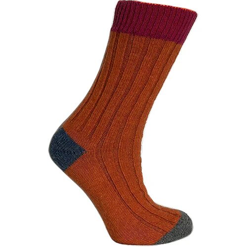 Merinostrømper Cerise Orange Str  39 42
