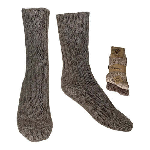 Strømper Brun   Beige Str  35 38 2 Pak