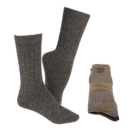 Strømper Brun   Beige Str  39 42 2 Pak