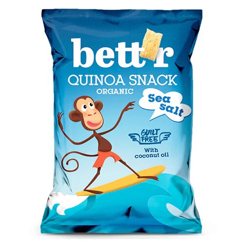 Quinoasnack Havsalt øko    50 Gram
