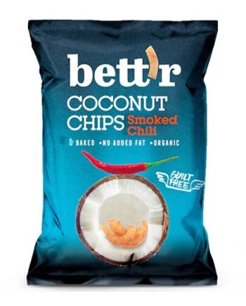 Kokos Chips Med Røget Chili øko    40 Gram