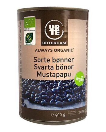 Sorte Bønner Dåse økologiske   400 Gram