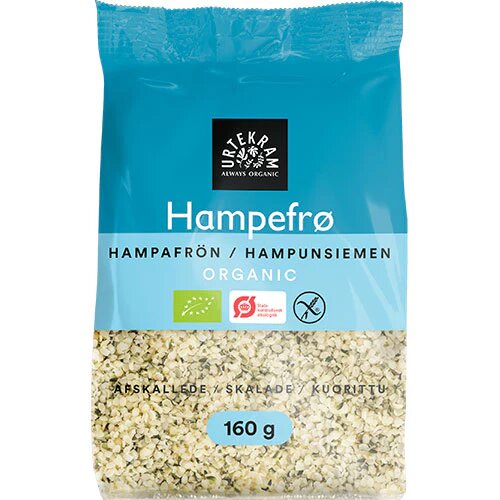 Hampefrø Glutenfri økologisk 160 Gram