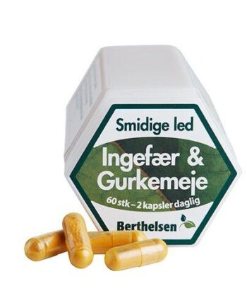 Ingefær   Gurkemeje Berthelsen   60 Kapsler