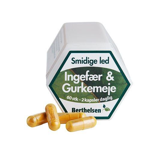 Ingefær   Gurkemeje Berthelsen   60 Kapsler
