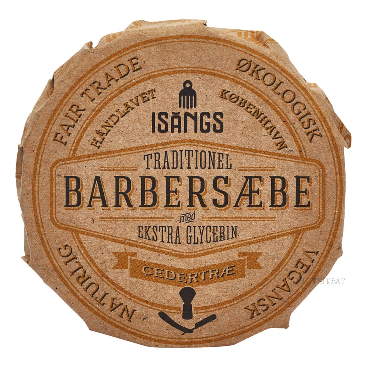 Isangs Traditionel Barbersæbe Cedertræ 70 Gr