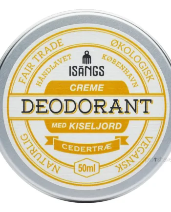 Isangs Creme Deodorant Med Kiseljord  Cedertræ  50 Ml