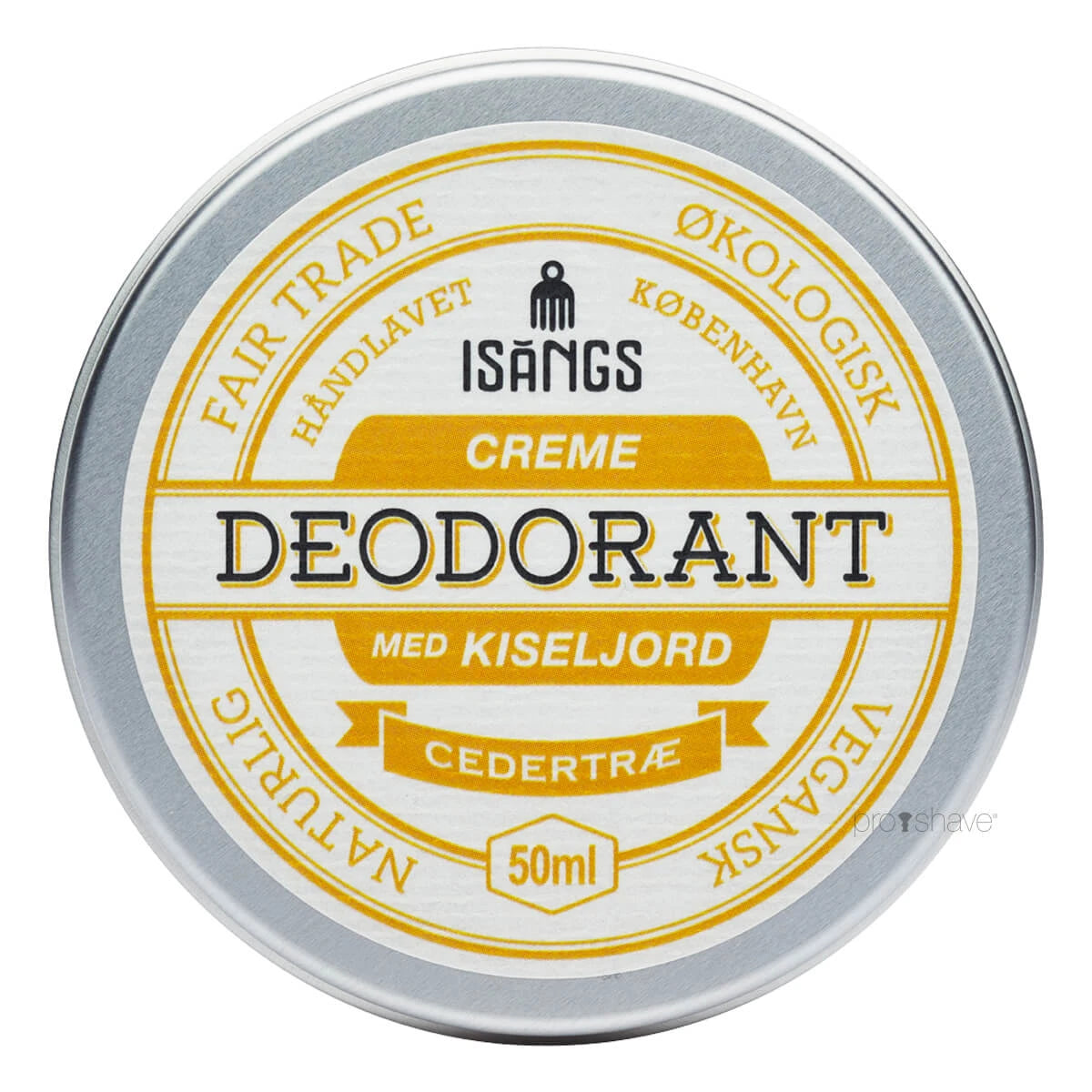 Isangs Creme Deodorant Med Kiseljord Cedertræ 50 Ml