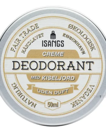 Isangs Creme Deodorant Med Kiseljord  Uden Duft  50 Ml