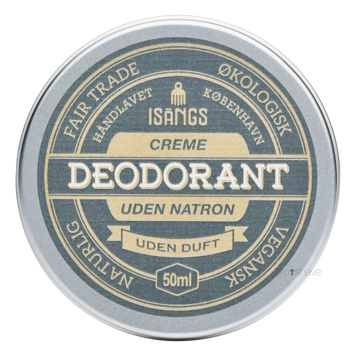 Isangs Creme Deodorant Uden Natron Uden Duft 50 Ml