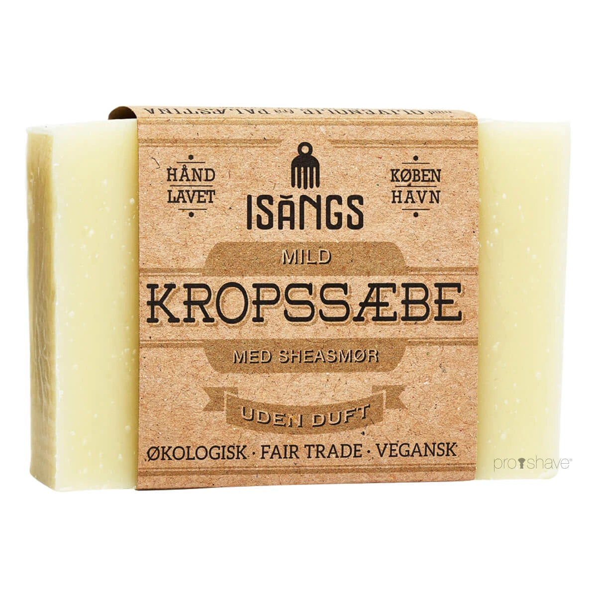 Isangs Mild Kropssæbe Med Sheasmør Uden Duft 90 Gr