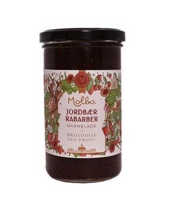 Jordbær   Rabarber Marmelade Molbo  ø   290 G