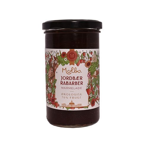 Jordbær   Rabarber Marmelade Molbo  ø   290 G