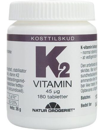 K2 Vitamin   180 Tabletter