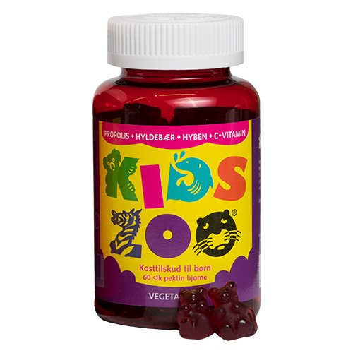 Kids Zoo Propolis M Hyld Hyben C Vit 60 Stk