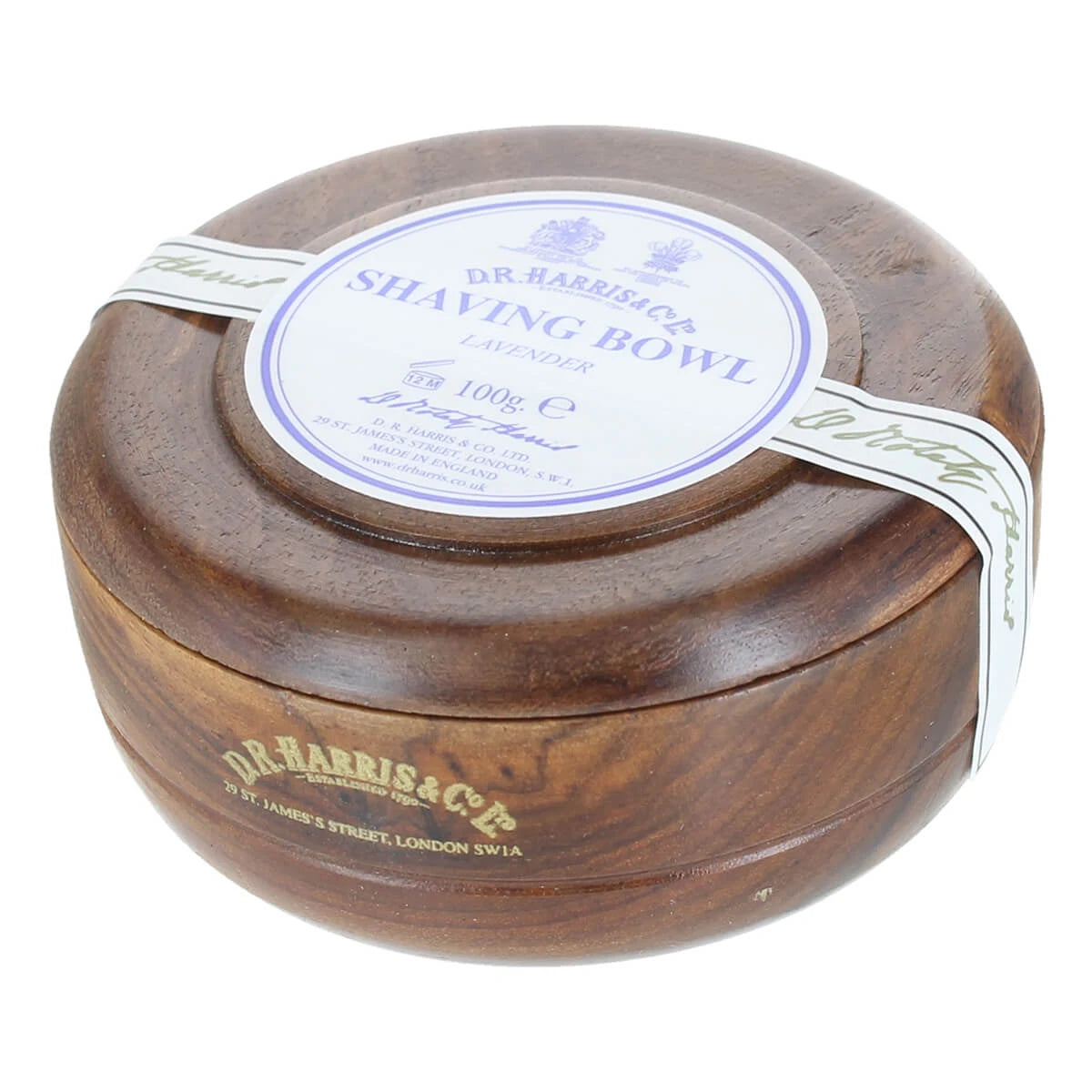 D R  Harris   Co  Ltd Lavendel Barbersæbe I Mahogni Træskål  100 Gr