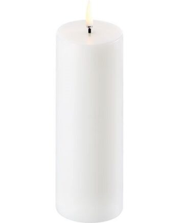 Led Pillar Candle  Nordic White  Smooth  5 8x15 Cm   1 Stk