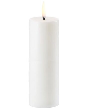 Led Pillar Candle  Nordic White  Smooth  5x14 5 Cm   1 Stk