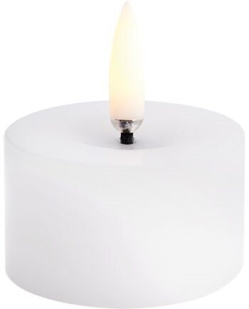 Led Pillar Melted Candle  Smooth  5x2 8 Cm Nordic White   1 Stk