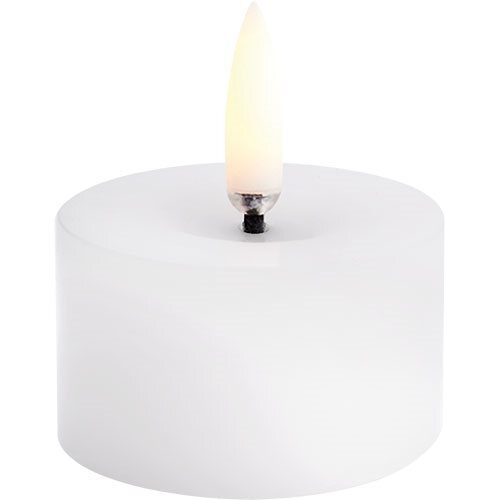 Led Pillar Melted Candle  Smooth  5x2 8 Cm Nordic White   1 Stk