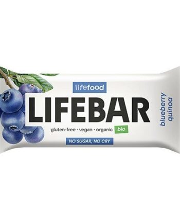 Lifebar Blåbær Quinoa Raw økologisk   40 Gram