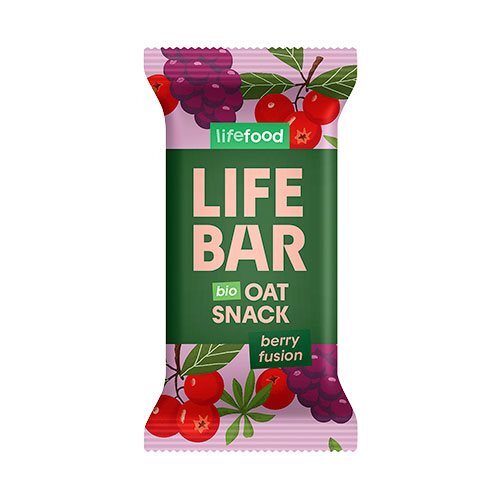 Lifebar Havre Snack Berry Fusion økologisk   40 Gram