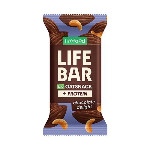 Lifebar Havre Snack Protein Chocolate Delight økologisk   40 Gram