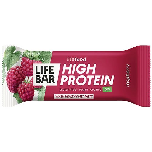 Lifebar Proteinbar Hindbær økoliisk 40 Gram