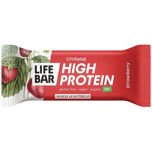 Lifebar Proteinbar M  Jordbær økologisk   40 Gram