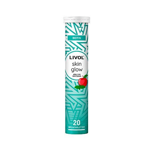 Livol Brusetablet Skin Glow M  æble Og Mint   20 Stk