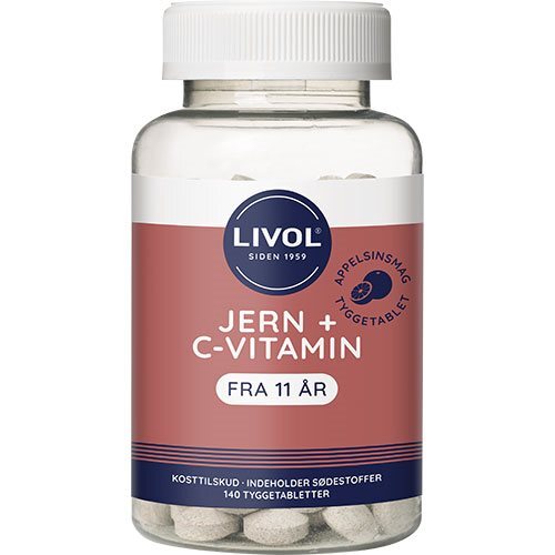 Livol Jern   C Vitamin   140 Tabletter