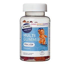 Livol Multi Gummies Med Hindbær  Appelsin  Og Blåbærsmag 75 Gummies