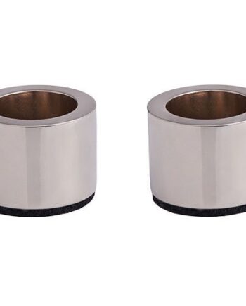 Lysestage T  Kronelys  Chrome  2 Pack  3 2x2 3 Cm