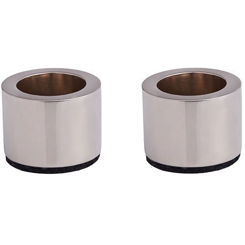 Lysestage T  Kronelys  Chrome  2 Pack  3 2x2 3 Cm
