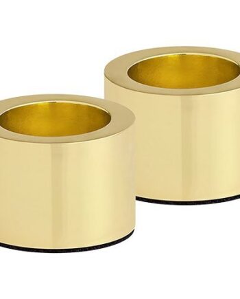 Lysestage T  Kronelys  Matte Brass  2 Pack  3 2x2