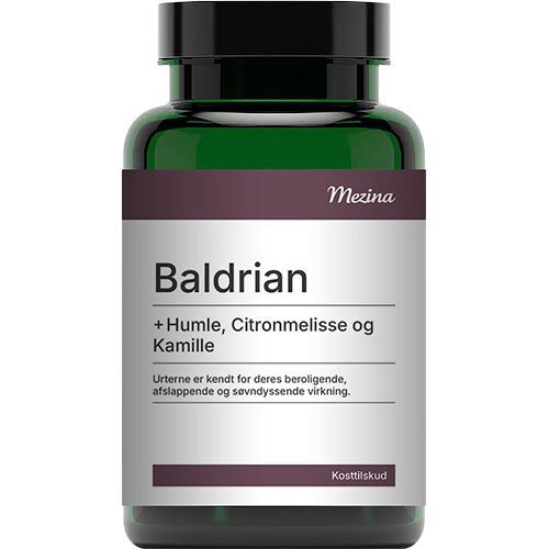 Mezina Baldrian   Humle  Citronmelisse Og Kamille  120 Kapsler