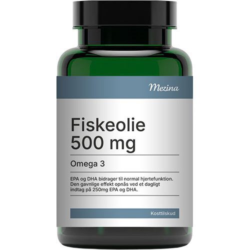 Mezina Fiskeolie Omega 3   500 Mg   180 Kapsler