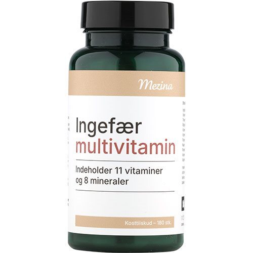 Mezina Ingefær Multivitamin   180 Tabletter