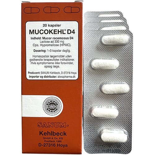 Sanum Mucokehl Kapsler D4 20kap