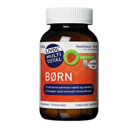Livol Multi Total Børn  Jordbær   Bull  150 Tab