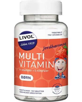 Multi Total Børn  Jordbær  Livol   150 Tabletter