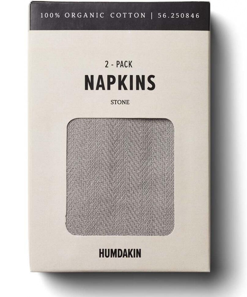 Humdakin Stofservietter 2 Pak  Stone