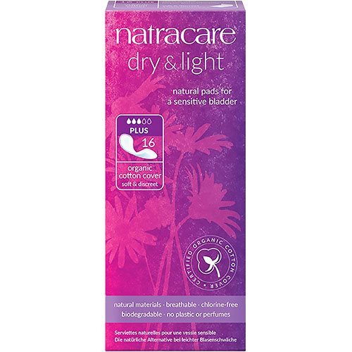 Natracare Dry Light Plus Inkontinens Indpakket Enkeltvis øko 16 Stk