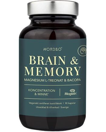 Nordbo Brain   Memory Magnesium   90 Kapsler