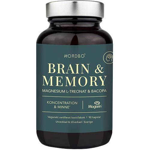 Nordbo Brain   Memory Magnesium   90 Kapsler