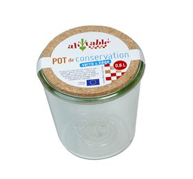 Opbevaringsglas M Kork Låg 0 6 L