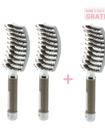 Curved Paddle Brush Køb 2 Stk  Få 1 Stk Gratis   2 Stk Hvid   1 Stk Gratis