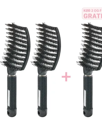 Curved Paddle Brush Køb 2 Stk  Få 1 Stk Gratis   2 Stk Sort   1 Gratis