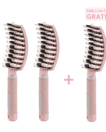 Curved Paddle Brush Køb 2 Stk  Få 1 Stk Gratis   2 Stk Lyserød   1 Stk Gratis